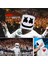 Mor Dj Aydınlık Baş Maskesi Gerçekçi Marshmello Maskesi Nefes Kask Maskesi Dayanıklı Karnaval Festivali Cadılar Bayramı Partisi Sahne Cosplay (Yurt Dışından) 2