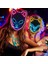 Hiçbir Açık Sarı LED Parlayan Kedi Yüz Maskesi Kadınlar Için Iblis Avcısı Soğuk Işık Tilki Maskesi Masquerade Cosplay Sahne Bar Perili Ev Parti Dekoru (Yurt Dışından) 4