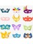 Noel Baba 24 Adet Dıy Beyaz Maske Kağıt Tam Yüz Opera Masquerade Maskeleri Cadılar Bayramı Partisi Cosplay Elastik Halat ile (Yurt Dışından) 3