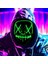 Yeşil 3 Korku Cadılar Bayramı LED Maske LED Neon Işık Up Maske Kostüm Festivali Cosplay Dj Parti Işık Up Maskeleri Seçim Tasfiye Maskara Maskesi (Yurt Dışından) 2