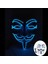 25 Sıcak Cadılar Bayramı Rave Aydınlık Film Tema Maskesi LED Işık Anonim Maske V Vendetta Cosplay Parti Parlayan Tam Yüz Maskesi (Yurt Dışından) 1