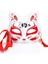 23 Yarım Yüz Maskesi El-Boyalı Japon Sakura Püsküller Tilki Maskesi Masquerade Cadılar Bayramı Hayvan Kabuki Kitsune Topu Maskeleri Cosplay Sahne (Yurt Dışından) 1