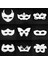 Tek Boynuz 24 Adet Dıy Beyaz Maske Kağıt Tam Yüz Opera Masquerade Maskeleri Cadılar Bayramı Partisi Cosplay Elastik Halat ile (Yurt Dışından) 4