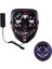 X11032I Beyaz LED Neon Işık Maskeleri Aydınlık Cadılar Bayramı Karnaval Partisi Korkunç Korku Sahne Dekorasyon Cosplay Kostüm Malzemeleri Karanlıkta Glow (Yurt Dışından) 1