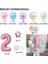 Set 2 63 Adet Acıbadem Kurabiyesi Lateks Balonlar Şeker Pembe Balon Seti 1 2 3 4 5 6 7 8 9 Doğum Günü Partisi Süslemeleri Çocuklar Bebek Duş Kız Unicorn (Yurt Dışından) 1