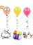 Kırmızı 6 Adet/paket 5mm * 10 M Balon Halat Folyo Balon Lazer Şerit Hava Balonu Sarma Dokunun Ev Düğün Doğum Günü Partisi Dekorasyon (Yurt Dışından) 3
