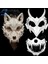 Beyaz Maske-C Cadılar Bayramı Şeytan Maskesi Karnaval Kurt Adam Kafatası Maskesi Korku Parti Sahne Cosplay Kostüm Anime Cosplay Maskeleri Cadılar Bayramı Yüz Şapkalar (Yurt Dışından) 3