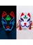 Tip 1 LED Işık Up Tilki Maskeleri Dj Parti Işığı Kitsune Maskeleri Cadılar Bayramı Cosplay Kostüm Sahne Kabuki Maskesi Dans Dj Parti Dekorasyon (Yurt Dışından) 4