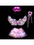 4 Adet Set 18 2-8 Yaş Çocuklar Için Melek Cosplay Işık Tutu Etek Hairband Glow Tüy Kanat Doğum Günü LED Parti Kostüm Topu Etek Cadılar Bayramı Noel Paskalya (Yurt Dışından) 2