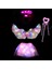 4 Adet Set 18 2-8 Yaş Çocuklar Için Melek Cosplay Işık Tutu Etek Hairband Glow Tüy Kanat Doğum Günü LED Parti Kostüm Topu Etek Cadılar Bayramı Noel Paskalya (Yurt Dışından) 5