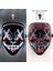 Beyaz Cosplay El Neon Maske Cadılar Bayramı Neon LED Tasfiye Maskesi Masque Masquerade Parti Maskeleri LED Işık Parlayan Korku Maskesi Karanlıkta Glow (Yurt Dışından) 1