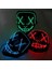 Beyaz Cosplay El Neon Maske Cadılar Bayramı Neon LED Tasfiye Maskesi Masque Masquerade Parti Maskeleri LED Işık Parlayan Korku Maskesi Karanlıkta Glow (Yurt Dışından) 5