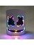 Yeşil Dj Müzik Festivali Cadılar Bayramı Maskesi Sahne Tam Kafa Maskesi Cadılar Bayramı Kostümleri Cosplay Yanıp Sönen Tarzı Glow Marshmello LED Maske (Yurt Dışından) 2