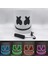 Yeşil Dj Müzik Festivali Cadılar Bayramı Maskesi Sahne Tam Kafa Maskesi Cadılar Bayramı Kostümleri Cosplay Yanıp Sönen Tarzı Glow Marshmello LED Maske (Yurt Dışından) 3