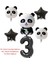 Numarası 3 Takım Karikatür Panda Folyo Balon Parti Dekoru Hayvanlar Tema Doğum Günü Partisi Bebek Duş Malzemeleri Hayvanat Bahçesi Hayvan Balonlar Panda Parti Malzemeleri (Yurt Dışından) 1