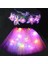Genç Veya Kadınlar Için Turuncu Etek Kız Kadın Çiçek Perisi Light Up Yıldız Tutu LED Etek Glow Kafa Bandı Çelenk Parti Hediye Doğum Günü Kostüm Düğün Festivali Cadılar Bayramı (Yurt Dışından) 2