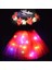 Genç Veya Kadınlar Için Turuncu Etek Kız Kadın Çiçek Perisi Light Up Yıldız Tutu LED Etek Glow Kafa Bandı Çelenk Parti Hediye Doğum Günü Kostüm Düğün Festivali Cadılar Bayramı (Yurt Dışından) 3