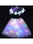 Genç Veya Kadınlar Için Turuncu Etek Kız Kadın Çiçek Perisi Light Up Yıldız Tutu LED Etek Glow Kafa Bandı Çelenk Parti Hediye Doğum Günü Kostüm Düğün Festivali Cadılar Bayramı (Yurt Dışından) 4