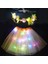 Genç Veya Kadınlar Için Turuncu Etek Kız Kadın Çiçek Perisi Light Up Yıldız Tutu LED Etek Glow Kafa Bandı Çelenk Parti Hediye Doğum Günü Kostüm Düğün Festivali Cadılar Bayramı (Yurt Dışından) 5