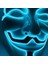 Kırmızı LED Hacker Maskesi V Vendetta Maskesi Yetişkinler Işıklı Cadılar Bayramı Maskesi (Yurt Dışından) 3