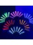 Beyaz Glow Katlanır LED Fan Dans Işıkları Gece Gösterisi Dj Floresan Bar Gece Kulübü Parti Hediyeler Cadılar Bayramı Dekorasyon Renk Değişen Fan (Yurt Dışından) 1