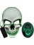 06 Kafatası LED Maske Masquerade Maskeleri Neon Maske Karanlıkta Işık Glow Maskara Korku Maskesi Parlayan Masker Cadılar Bayramı Partisi Maskesi (Yurt Dışından) 1