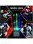 Kırmızı 24 cm 2 Adet Parti LED Eldiven Neon Guantes Parlayan Cadılar Bayramı Işık Sahne Aydınlık Yanıp Sönen Kafatası Eldiven Sahne Kostüm Malzemeleri (Yurt Dışından) 4