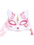17 Yarım Yüz Maskesi El-Boyalı Japon Sakura Püsküller Tilki Maskesi Masquerade Cadılar Bayramı Hayvan Kabuki Kitsune Topu Maskeleri Cosplay Sahne (Yurt Dışından) 1
