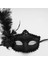 Siyah Bayan Kadın Parti Çiçek Tüy Mardi Gras Maskesi Karnaval Geçit Töreni Masquerade Kostüm Düğün Noel Doğum Günü Dekorasyon (Yurt Dışından) 1