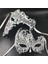 Gümüş Onun Çifti Glitter Rhinestones Metal Telkari Masquerade Maske Venedik Kostüm Balo Parti Balo Noel Yarım Kafatası Maskesi (Yurt Dışından) 4