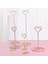 Heart-L 10PCS-ROSE Gold 10PCS Yer Kartı Kelepçeleri Standı Metalik Gül Altın Kalp Şekli Fotoğraf Klipleri Kağıt Kelepçesi Masa Numaraları Tutucu Masaüstü Dekorasyon (Yurt Dışından) 5