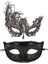 G Masquerade Yüz Kapatma Oymak Retro Muhteşem Cosplay Sahne Metal Venedik Kostüm Partisi Siyah Yarım Yüz Kapatma Seti Karnaval Için (Yurt Dışından) 1