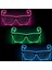 Beyaz LED Işıklı Gözlük El Yanıp Sönen Neon Bar Parti LED Gözlük Light Up Gözlük Rave Kostüm Partisi Dekoru Dj Güneş Gözlüğü Parti Dekoru (Yurt Dışından) 5