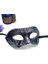 Gümüş B 18 cm Masquerade Siyah Maske Yetişkin Yarım Yüz Parti Cadılar Bayramı Erkek Retro Yakışıklı Masquerade Festivali Gösterisi (Yurt Dışından) 1