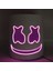 Mor Dj Müzik Festivali Cadılar Bayramı Maskesi Sahne Tam Kafa Maskesi Cadılar Bayramı Kostümleri Yanıp Sönen Stil Glow Marshmello LED Maske ile Cosplay (Yurt Dışından) 2