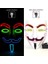 Renkli 9 Cadılar Bayramı Partisi Maskesi Aydınlık LED Maske Masque Masquerade Neon El Maskeleri Işık Komik Maskeler Cosplay Kostüm Karnaval Malzemeleri (Yurt Dışından) 1