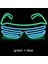 Yeşil Mavi LED Gözlük Neon Parti Yanıp Sönen Gözlük El Tel Parlayan Gafas Aydınlık Bril Yenilik Hediye Glow Güneş Gözlüğü Parlak Işık Malzemeleri (Yurt Dışından) 1