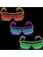 Yeşil LED Gözlük Neon Parti Yanıp Sönen Gözlük El Tel Parlayan Gafas Aydınlık Bril Yenilik Hediye Glow Güneş Gözlüğü Parlak Işık Malzemeleri (Yurt Dışından) 3
