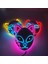 Hiçbir Işık Maskesi 6 Japon Anime Maskeleri LED Parlayan Yüz Maskesi Yetişkin Iblis Avcısı El Neon Maskesi Masquerade Cosplay Kostüm Sahne (Yurt Dışından) 2