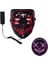 X11032J Pembe LED Neon Işık Maskeleri Aydınlık Cadılar Bayramı Karnaval Partisi Korkunç Korku Sahne Dekorasyon Cosplay Kostüm Malzemeleri Karanlıkta Glow (Yurt Dışından) 1