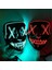 X11032J Pembe LED Neon Işık Maskeleri Aydınlık Cadılar Bayramı Karnaval Partisi Korkunç Korku Sahne Dekorasyon Cosplay Kostüm Malzemeleri Karanlıkta Glow (Yurt Dışından) 3