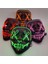 X11032J Pembe LED Neon Işık Maskeleri Aydınlık Cadılar Bayramı Karnaval Partisi Korkunç Korku Sahne Dekorasyon Cosplay Kostüm Malzemeleri Karanlıkta Glow (Yurt Dışından) 5
