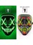 Renk 8 LED Cadılar Bayramı Tasfiye Maskesi LED Neon Yüz Maskeleri Maske Masquerade Korku Parti Sahne LED Işık Parti Maskesi Karanlıkta Büyümek (Yurt Dışından) 1
