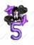 6 Adet Mor Set 5 Film Çarşamba Addams Patlamış Mısır Kutuları Doğum Günü Partisi Dekorasyon Sofra Banner Balon Zemin Bebek Duş Parti Malzemeleri (Yurt Dışından) 1