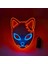 02 Parti LED Maske Parlayan Kedi Yüz Iblis Avcısı Soğuk Işık Tilki Maskesi Kadınlar Için Masquerade Cosplay Sahne Bar Perili Ev Dekor (Yurt Dışından) 1
