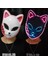 02 Parti LED Maske Parlayan Kedi Yüz Iblis Avcısı Soğuk Işık Tilki Maskesi Kadınlar Için Masquerade Cosplay Sahne Bar Perili Ev Dekor (Yurt Dışından) 2