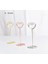 Heart-M 10PCS-SILVER 10PCS Yer Kartı Kelepçeleri Standı Metalik Gül Altın Kalp Şekli Fotoğraf Klipleri Kağıt Kelepçesi Masa Numaraları Tutucu Masaüstü Dekorasyon (Yurt Dışından) 1