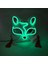 02 Yeşil Cadılar Bayramı 10 Renk LED Neon El Tel Maske Cosplay Aydınlık Tilki Maskesi Dans Parti Elbise Aksesuarları (Yurt Dışından) 1