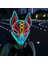 Turuncu Cadılar Bayramı Cosplay Parti LED Işık Up Maske Renkli Neon Işık El Maskesi Japon Anime Tilki Maskesi Karanlıkta Glow Dj Kulübü Sahne (Yurt Dışından) 5