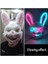 Maske 6 Yeni Tasarım Korkunç Neon Parlayan Parti Kanlı Tavşan Cosplay Tavşan Maskesi Cadılar Bayramı Karnaval Kostüm Aydınlık Sahne Parti LED Maske (Yurt Dışından) 5